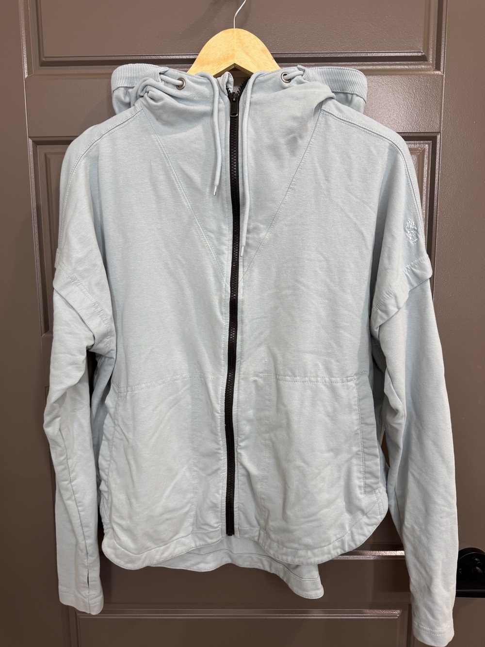 FP Movement by Free People Nothing But Sweats Light Blue Zip Hoodie